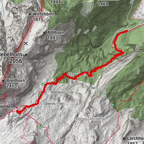 Hike from the Loferer high valley to the Schmidt-Zabierow Hut (1966m)