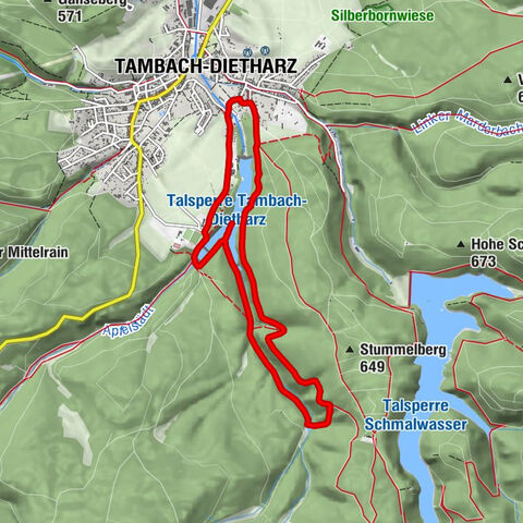 Circular hike "Old Tambach Dam", Tambach-D., Thuringian Forest