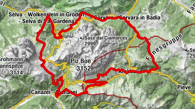 Sellaronda MTB Tour COUNTERCLOCKWISE