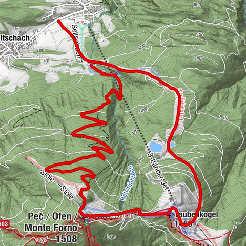 Dreiländereck über Petrinjakgraben